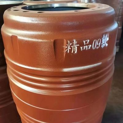 オーダーメイド 鋳鉄の車輪 ドラム 鋳鉄の部品 赤色粉末塗装